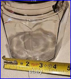 Humidor Jar with Clamp-on Lid Patent 1900 Purple Glass