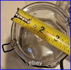 Humidor Jar with Clamp-on Lid Patent 1900 Purple Glass