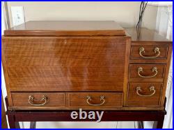 Humidor Made by Baker Furniture Vintage Copper Liner Rosewood 4 Drawers Cabinet