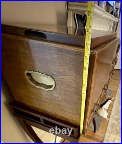 Humidor Made by Baker Furniture Vintage Copper Liner Rosewood 4 Drawers Cabinet