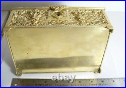 Humidor Ornate Brass Box Antique / Vintage Germany