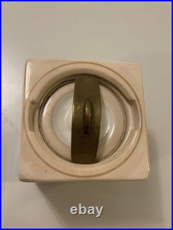 Humidor Porcelain Cube Jar With Air Tied Lid