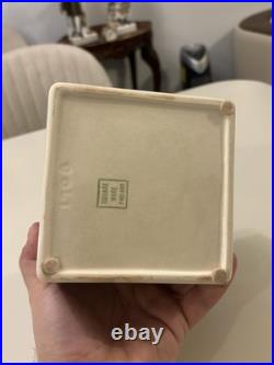 Humidor Porcelain Cube Jar With Air Tied Lid
