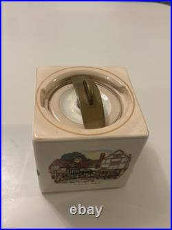 Humidor Porcelain Cube Jar With Air Tied Lid