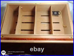 Humidor Supreme Cigar Humidor Wood Display, 6 Bin Countertop Humidor, Burl