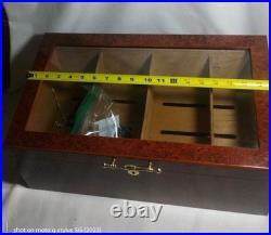 Humidor Supreme Cigar Humidor Wood Display, 6 Bin Countertop Humidor, Burl