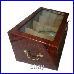 Humidor Supreme Cigar Humidor Wood Display, 6 Bin Countertop Humidor, Burl Humidor Supreme Cigar Humidor Wood Display, 6 Bin Countertop Humidor, Burl