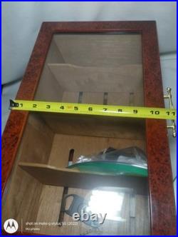 Humidor Supreme Cigar Humidor Wood Display, 6 Bin Countertop Humidor, Burl