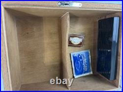 Humidor Supreme Large Cigar Humidor Wood Box Glasstop 75 To 100 Cigars DD