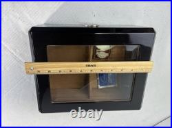 Humidor Supreme Large Cigar Humidor Wood Box Glasstop 75 To 100 Cigars DD