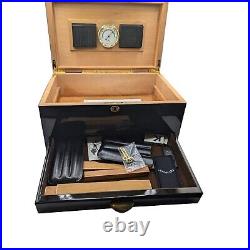 Humidor Supreme Limited Edition Cigar Humidor Box With Hygrometer & Accessories