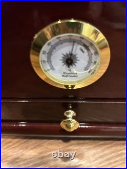 Humidor Supreme Solana Desktop Cigar Humidor with Accessory Drawer