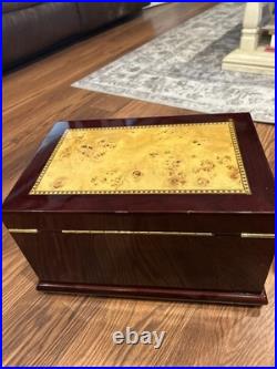 Humidor Supreme Solana Desktop Cigar Humidor with Accessory Drawer