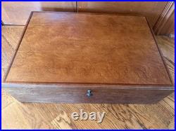 Humidor-Vintage 1979 The Lane Company Mahogany, Burled Wood Inlay, Cedar Inside