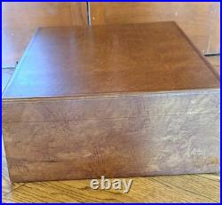 Humidor-Vintage 1979 The Lane Company Mahogany, Burled Wood Inlay, Cedar Inside