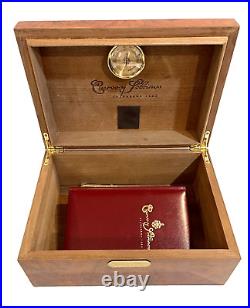 Humidor cigar box CUERVO Y SOBRINOS HABANA burl wood authentic 8 x 12