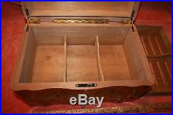 Humidor with Agrometer Beautiful Myrtle Burl Veneer with Tray & Cigar Drawer