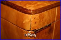 Humidor with Agrometer Beautiful Myrtle Burl Veneer with Tray & Cigar Drawer