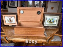 Humidor withSpanish Cedar Lining & Framed Original Labels DICK CUSTER & SEMINOLA