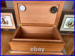 Humidor withSpanish Cedar Lining & Framed Original Labels DICK CUSTER & SEMINOLA