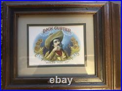 Humidor withSpanish Cedar Lining & Framed Original Labels DICK CUSTER & SEMINOLA