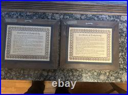 Humidor withSpanish Cedar Lining & Framed Original Labels DICK CUSTER & SEMINOLA