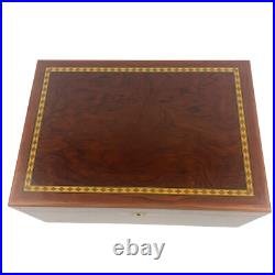 IDC Supreme Legend Burl Wood Veneer Inlay Cedar Lined 100 Count Cigar Humidor IDC Supreme Legend Burl Wood Veneer Inlay Cedar Lined 100 Count Cigar Humidor