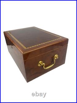 IDC Supreme Legend Burl Wood Veneer Inlay Cedar Lined 100 Count Cigar Humidor IDC Supreme Legend Burl Wood Veneer Inlay Cedar Lined 100 Count Cigar Humidor