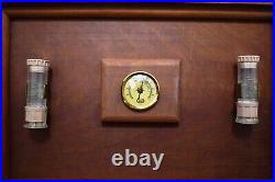 ITALIAN CIGAR BOX fine wood DESKTOP HUMIDOR WITH HYGROMETER MADE IN ITALY