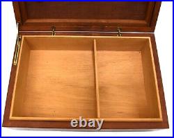 ITALIAN CIGAR BOX fine wood DESKTOP HUMIDOR WITH HYGROMETER MADE IN ITALY