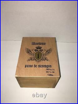 Illusione 25 Pactum Cigares Prive Hand Made Empty Wooden Cigar Box Humidor