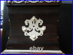 J1473 Antique Humidor Wood White Painted Panels Scarce See Description