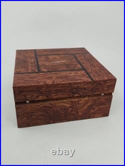 JB Blancpain Wooden Watch Box Display Case Humidor Style No Cushion Read