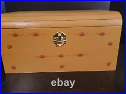 LARGE 16 X 12-1/2 X 8-1/2 Silk Lined Wood Box
