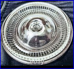 La Palina Pallina Clear Glass Eapg Pressed Glass Cigar Humidor with Lid