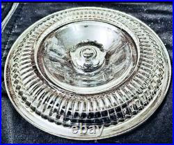 La Palina Pallina Clear Glass Eapg Pressed Glass Cigar Humidor with Lid