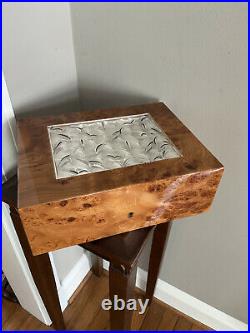 Lalique Crystal Madrona Vintage Cigar Humidor Box Excellent Condition