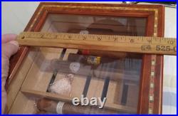 Large 14 Wooden Desktop Cigar Humidor Box Great Gift