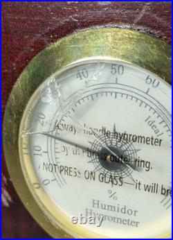 Large 3-Drawer Mahogany Cigar Humidor Glass Hygrometer Quality Importers Palermo