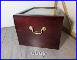 Large 3-Drawer Mahogany Cigar Humidor Glass Hygrometer Quality Importers Palermo