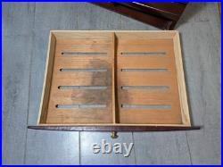 Large 3-Drawer Mahogany Cigar Humidor Glass Hygrometer Quality Importers Palermo