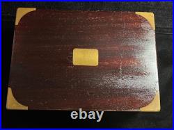 Large Exceptional Antique Mahogany/0ak Metal Lined Cigar Humidor Brass Accents