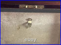 Large Exceptional Antique Mahogany/0ak Metal Lined Cigar Humidor Brass Accents