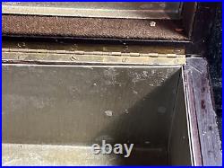 Large Exceptional Antique Mahogany/0ak Metal Lined Cigar Humidor Brass Accents