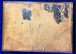 Large Exceptional Antique Mahogany/0ak Metal Lined Cigar Humidor Brass Accents