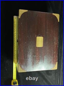 Large Exceptional Antique Mahogany/0ak Metal Lined Cigar Humidor Brass Accents