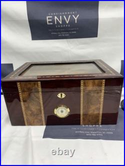 Large Glass Top CIGAR HUMIDOR No Key Unlocked