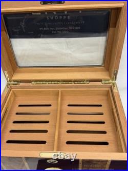 Large Glass Top CIGAR HUMIDOR No Key Unlocked