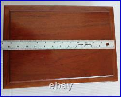 Large Handcrafted Rectangle Wooden Desk Humidor Box 14.5 by 10 / Brown