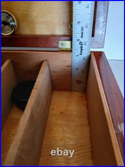 Large Handcrafted Rectangle Wooden Desk Humidor Box 14.5 by 10 / Brown